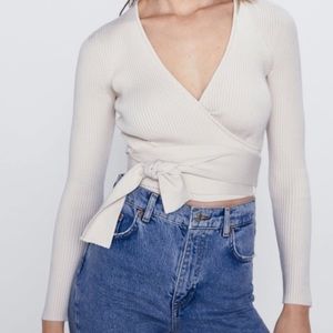 Zara wrapped crop top